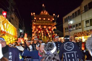 秩父夜祭　お旅所へ向けて曳き廻し