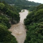 台風の過ぎた後の荒川