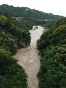 台風の過ぎた後の荒川