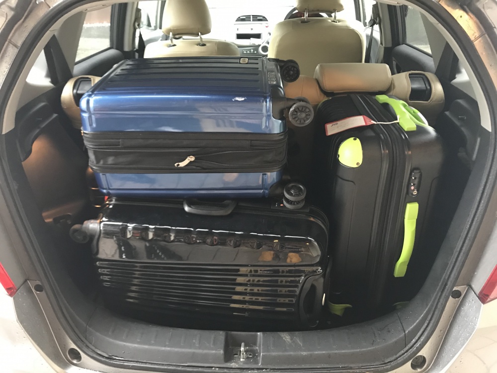 旅行のスーツケースって大きい！
