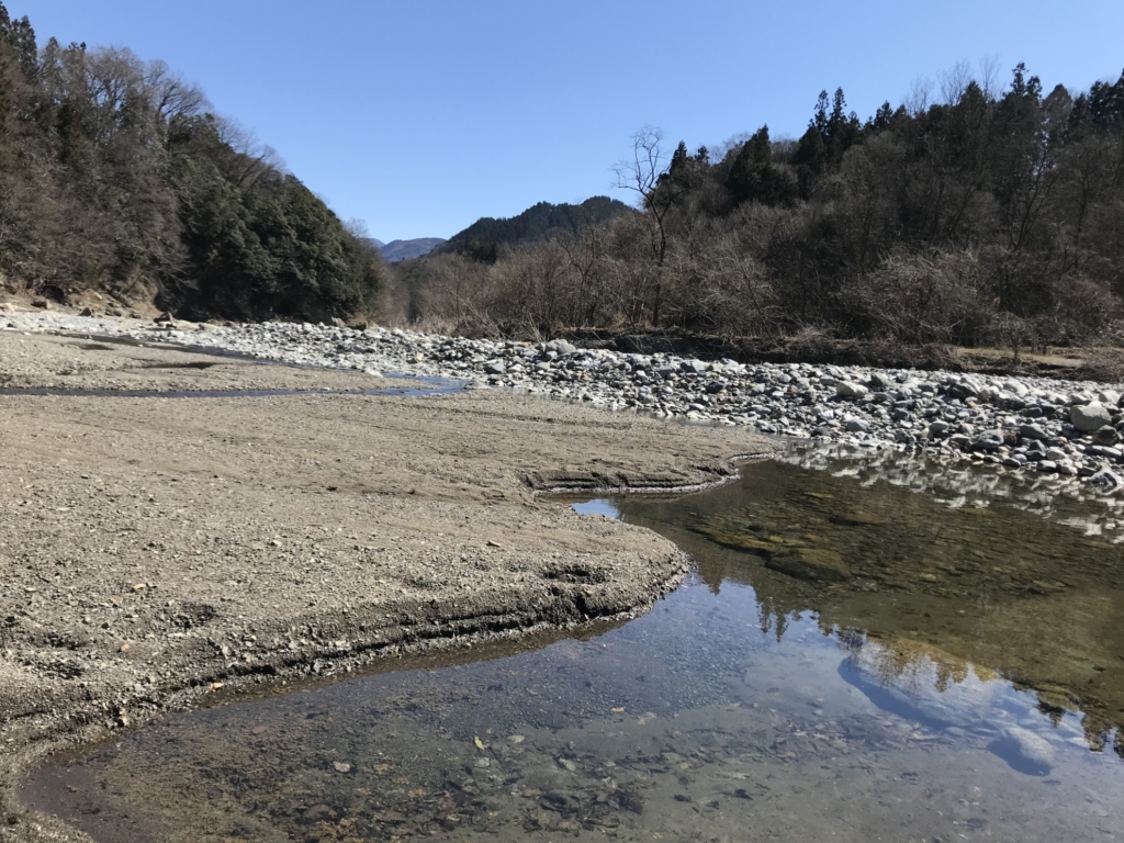 砂浜ができています