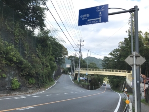 左手の道がかかしの里入り口
